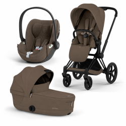 Cybex Priam Comfort Matt Black Coconut Brown 3in1