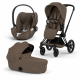 Cybex Priam Comfort Matt Black Coconut Brown 3in1