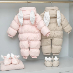 Livly Puffer Bunny Overall kombinezons Beige