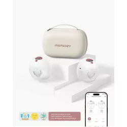 MOMCOZY PĀRNESĀJAMS BEZVADU PIENA PUMPIS M5, Smart  PURPURSARKANS
