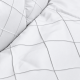 Satīna gultas veļas komplekts "Platinum" White / Waffle