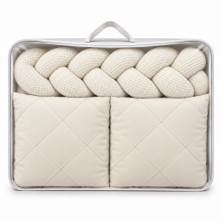 Satīna gultas veļas komplekts "Platinum" Vanilla / Waffle