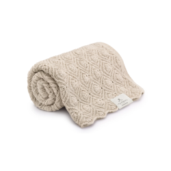 100% dabīgas merino vilnas pleds Warm beige  -Premium Collection