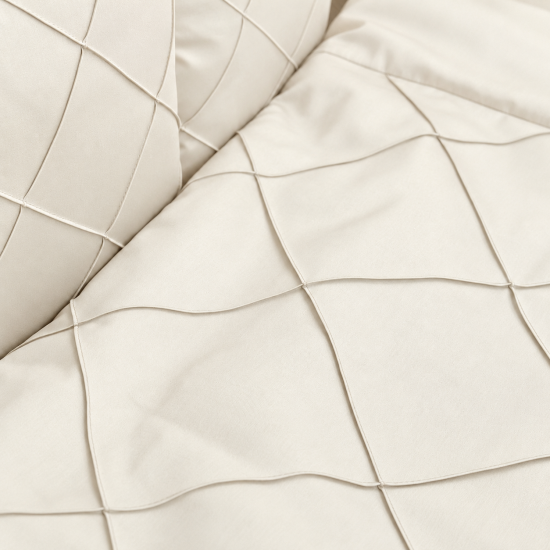 Satīna gultas veļas komplekts "Platinum" Milk / Braid