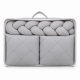 Satīna gultas veļas komplekts "Platinum" Light Grey / Braid