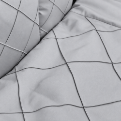 Satīna gultas veļas komplekts "Platinum" Light Grey / Braid