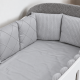 Satīna gultas veļas komplekts "Platinum" Light Grey / Braid